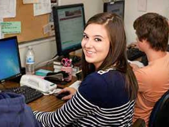 Student in classroom