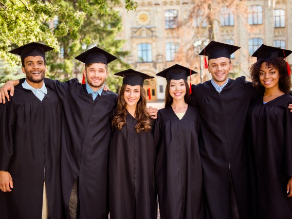 Graduate Students cap n gown