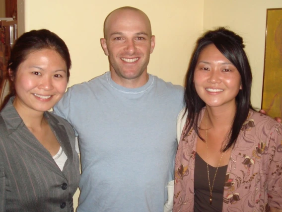 Dr. Dave Sbarra with then graduate students Dr. Rita Law and Dr. Lauren Lee