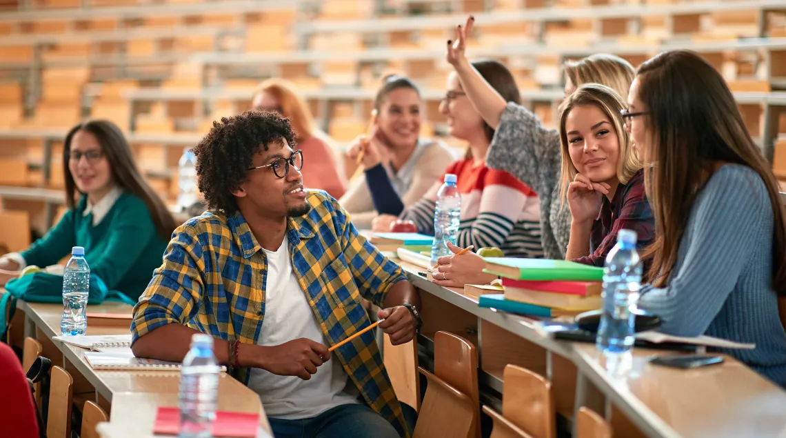 graduate students in class