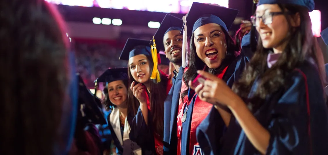 Students at commencement