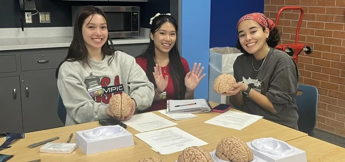 Psychology students participating in Psychology Discovery program