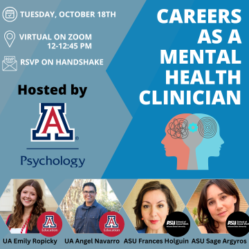 Careers as a Mental Health Clinician Event Flier