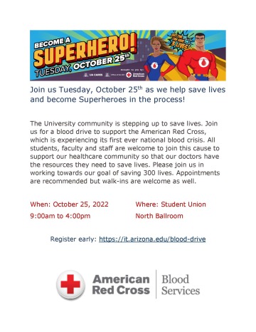 Event Flyer - American Red Cross blood drive