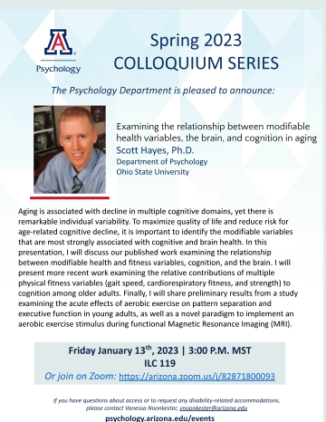 Event - Colloquium - Hayes - Health Variables in Aging