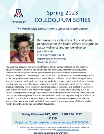 Event - Colloquium - Diamond - Minority Stress