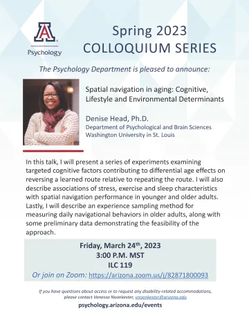 Event - Colloquium - Head - Spatial Navigation in Aging