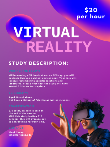Research Study - Flyer - VR Navigation - $20 per hour