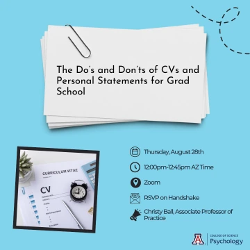 Dos and Don'ts of CVs and Personal Statements for Grad School