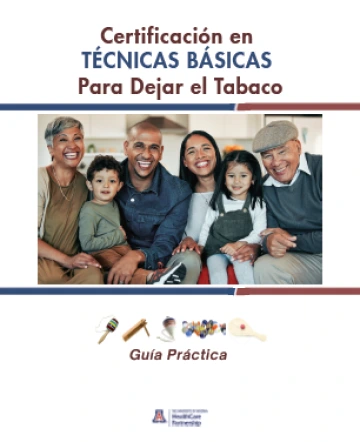 Cover page for Health Care Partnership's Spanish version of their Nicotine Dependence Treatment certification curriculum