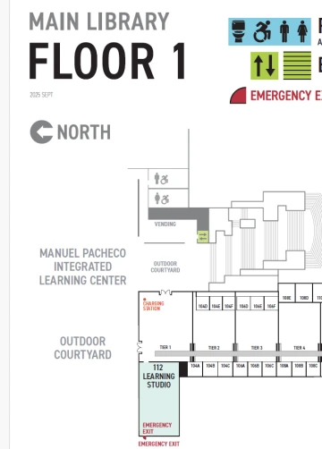 Diagram of ILC & Main Library room 112