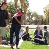 Students outside of old main