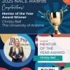 Christy Ball pictured with trophy as NACE Mentor of the Year awardee